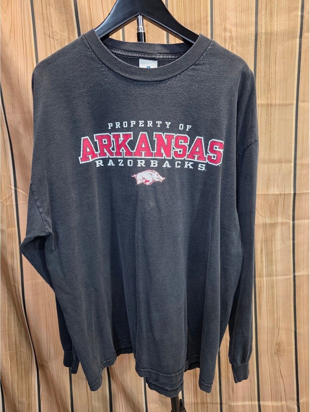 Arkansas Razorbacks Long Sleeve Black T-Shirt XL Alstyle Apparel